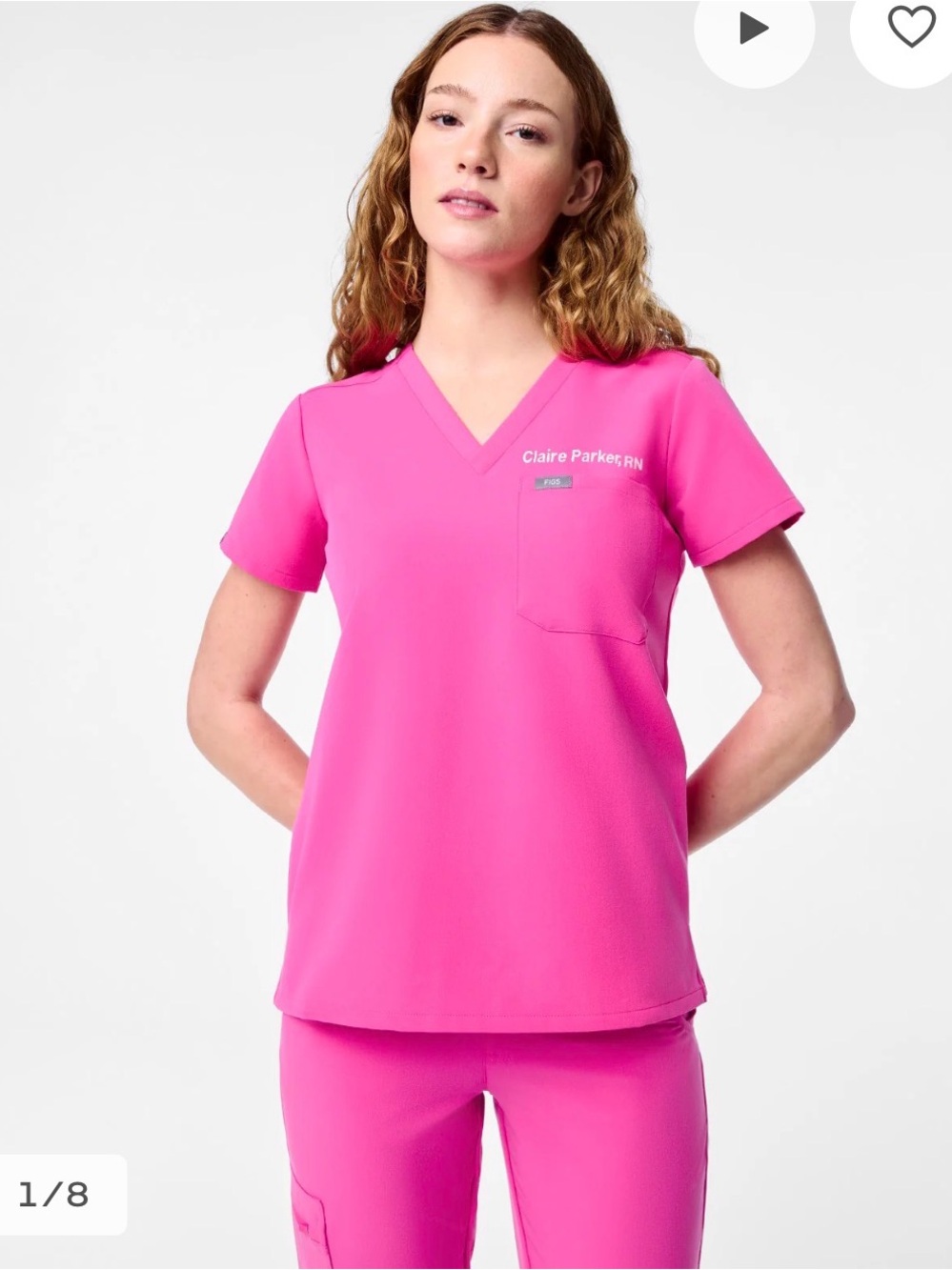 FIGS Rapid Response Pink Catarina Top & Isabel WideLeg Set NWT Small-SOLD OUT !! - Picture 5 of 6